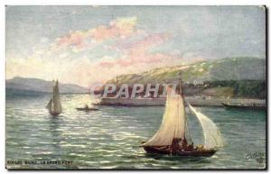 Aix les Bains - Le Grand Port - Sailboat - saiboat - boat - Old Postcard