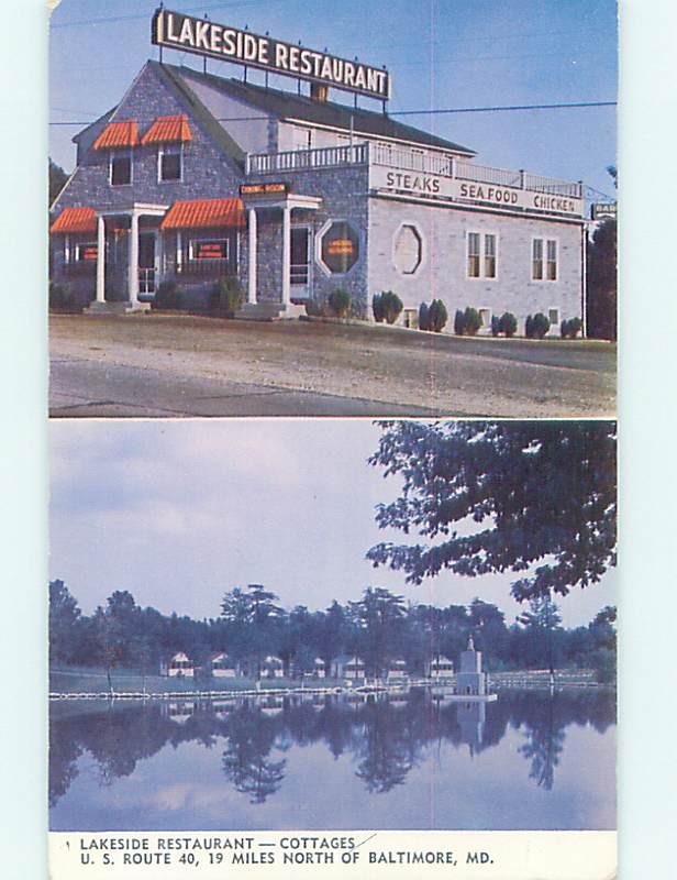 Pre-1980 LAKESIDE RESTAURANT Baltimore Maryland MD hs5498