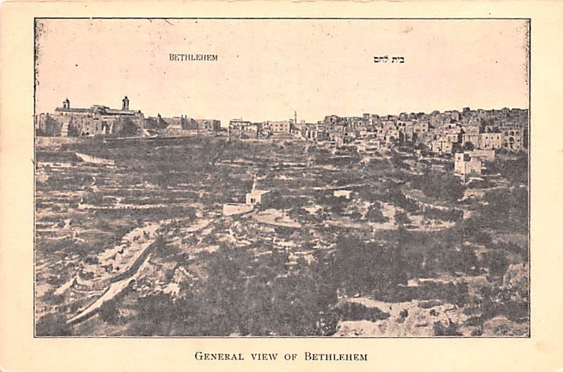 General view of Bethlehem Non Postcard Backing Israel Unused 