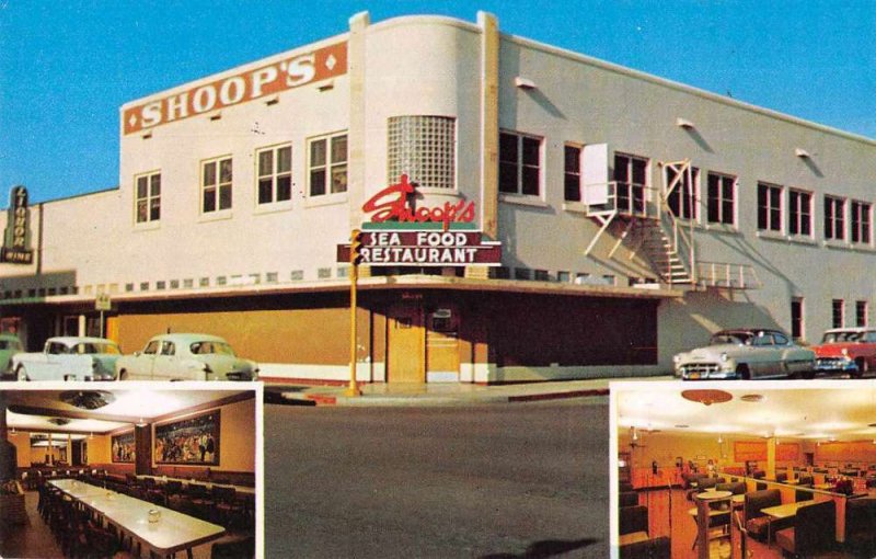 Corpus Christi Texas Shoop's Seafood Restaurant Vintage Postcard AA7129