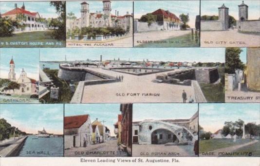 Florida St Augustine Eleven Leading Views Curteich