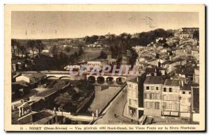 Old Postcard Niort Vue Generale Northwest coast the Old Bridges on sevre Nior...