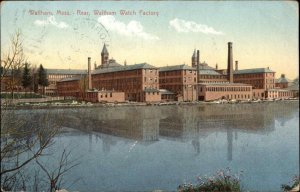 Waltham Massachusetts MA Waltham Watch Factory c1910 Vintage Postcard