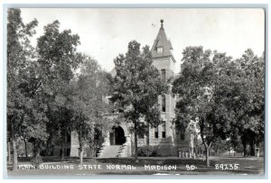 1948 Main Building State Normal Madison South Dakota SD RPPC Photo Postcard