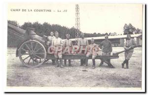 COPYRIGHT camp of Courtine Old Postcard The 155 (canon militaria)