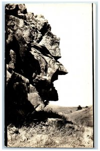 c1910's Old Man Of The Hills Rock Oregon OR RPPC Photo Posted Antique Postcard