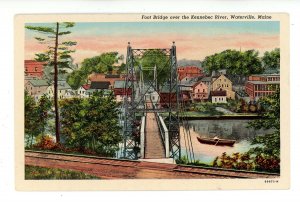 ME - Waterville. Foot Bridge Over the Kennebec River