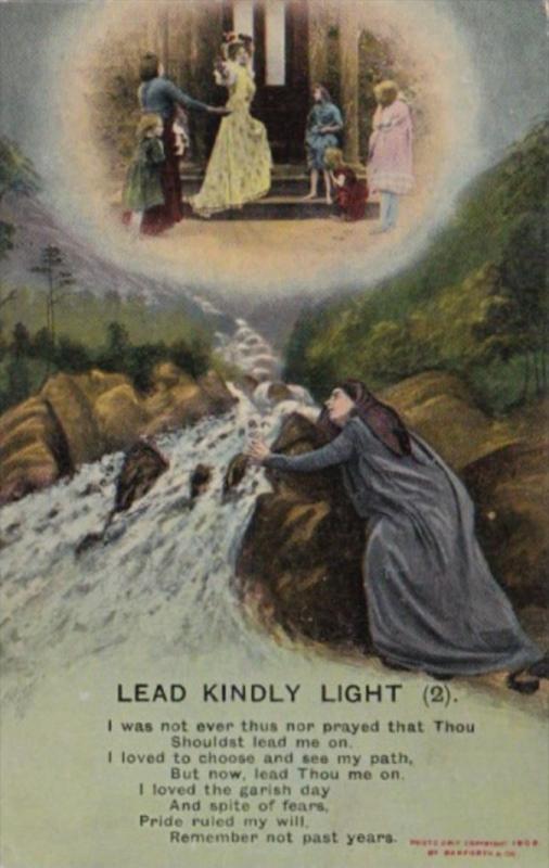 Bamforth Woman and Angel Lead Kindly Light No 2