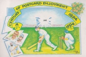 Yorkshire Leeds Cricket Team 1994 Card Fayre Advertising Postcard