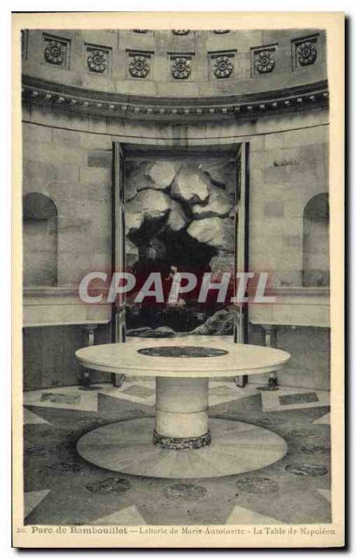 Postcard Old Park Napoleon Rambouillet The Table