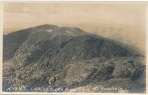 RPPC Mt Mansfield looking South from the Chin - Stowe VT, Vermont