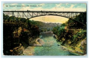 1911 The Genesee Below Lower Fall, Rochester New York NY Antique Postcard