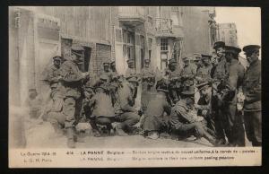 Mint Belgium Real Picture Postcard RPPC Soldiers In New Uniform Peeling Potatos