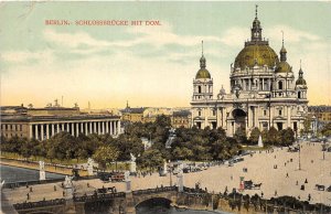 Lot163  germany berlin schlossbrucke mit dom horse tram tramway