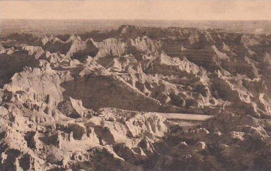 South Dakota Badlands Castle Ruins Badlands National Monument Near Wall  Albe...