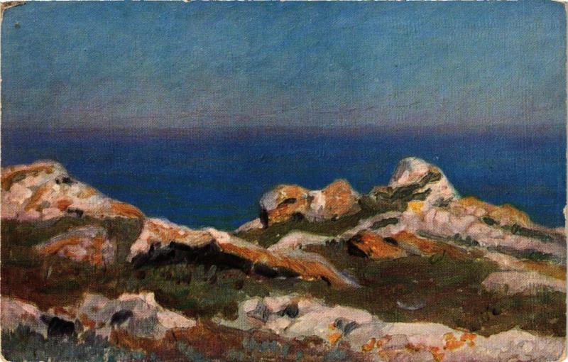 CPA AK G.O. KALMYKOFF Vue sur la mer infinie. Modern Russian Painters (286740)