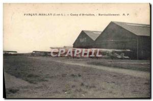 Postcard Old Jet Aviation Parcay Meslay Camp & # 39aviation Refueling