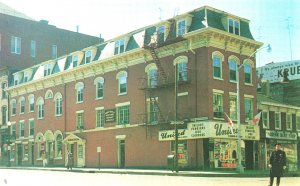Peekskill NY Riley Building Universal Cleaners Police Officer, Postcard