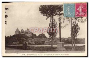 Postcard Old Combourg Vue Generale du Chateau and the & # 39Etang