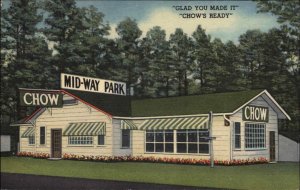 Boles Arkansas AR Midway Park Diner Linen Vintage Postcard