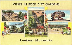 Views In Rock City Gardens Lookout Mountain Georgia Postcard