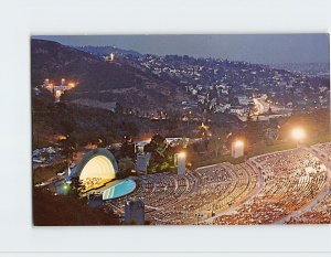 Postcard Hollywood Bowl at Night, Hollywood, Los Angeles, California