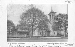 Vintage Postcard, M.E. Church, Riverhead, L.I., Wallace Wells & Son