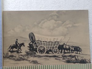 Postcard The Covered Wagon, S. F. & M. I. Co., Springfield, Massachusetts