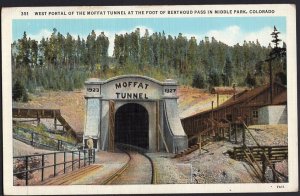 Colorado MIDDLE PARK West Portal of the Moffat Tunnel Berthoud Pass - LINEN