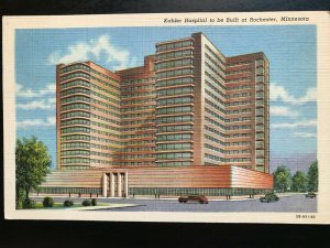 Vintage Postcard 1946 Kahler Hospital To Be Built Rochester Minnesota
