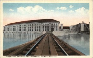 Joliet Illinois IL Chicago Sanitary District Power House Vintage Postcard