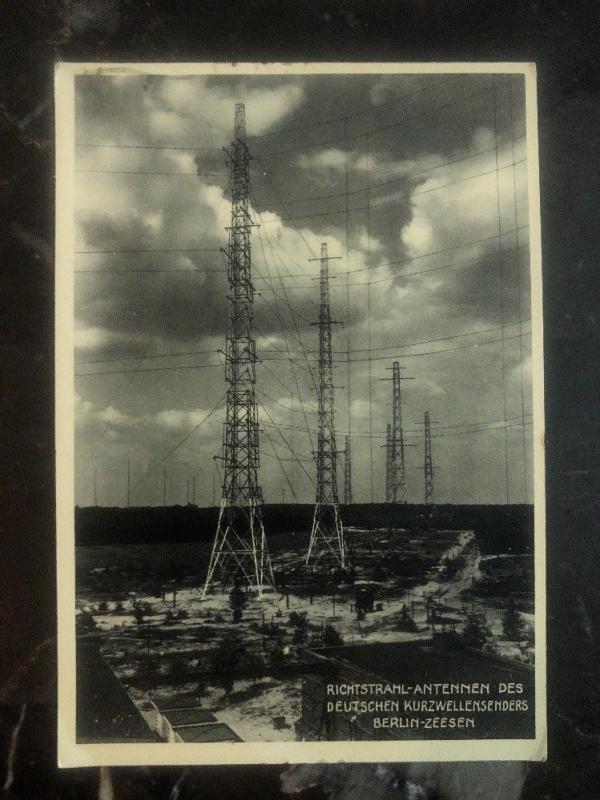 Menta Alemania Real Foto Tarjeta Postal RPPC Berlín Direccional Radio Haz de Luz