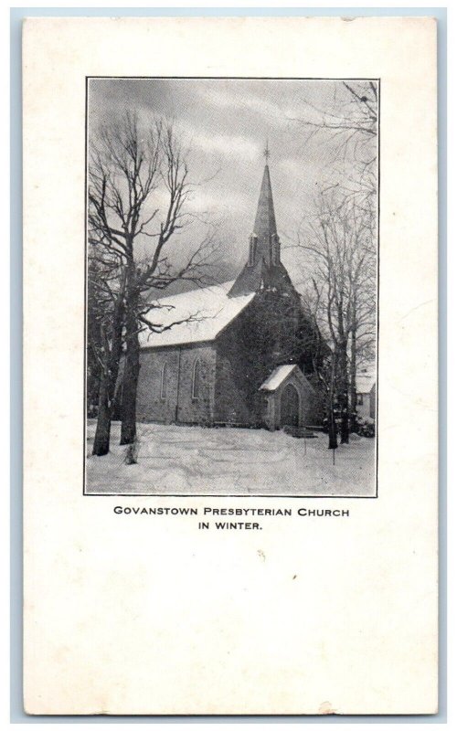 Govanstown Maryland Postcard Govanstown Presbyterian Church Winter 1898 Vintage