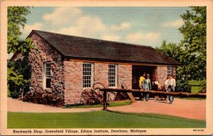 Michigan Dearborn Greenfield Village Blacksmith Shop Curteich