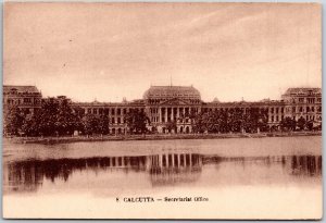 Calcutta Secretarial Office Kolkata India Large Building Structure Postcard