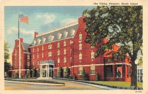NEWPORT, Rhode Island RI     THE VIKING HOTEL    1941 Curteich Linen Postcard