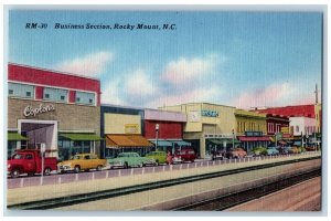 c1940's Business Section Establishments Cars Rocky Mount North Carolina Postcard