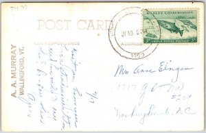 1959 Home of Dorothy Canfield Fisher Arlington Virginia Real Photo RPPC Postcard