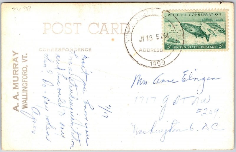 1959 Home of Dorothy Canfield Fisher Arlington Virginia Real Photo RPPC Postcard