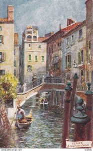 A Narrow Canal, Venice, 1900-1910s; TUCK 7630