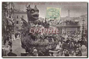 Old Postcard Nice Carnival 1905 A corner of the Devil & # 39enfer