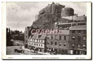 Old Postcard Edinburgh Castle From Grassmarket
