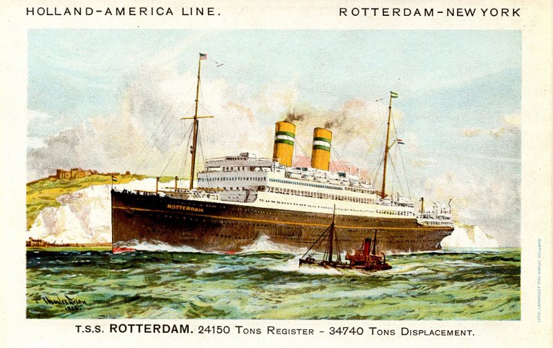 Holland-America Line - TSS Rotterdam     Artist: Dixon