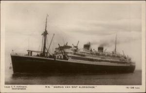 Steamship MS Marnix Van Sint Aldegonde c1920 Real Photo Postcard