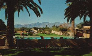 Vintage Postcard Lodge On Desert Club Resort Across Garden Patio Tucson Arizona