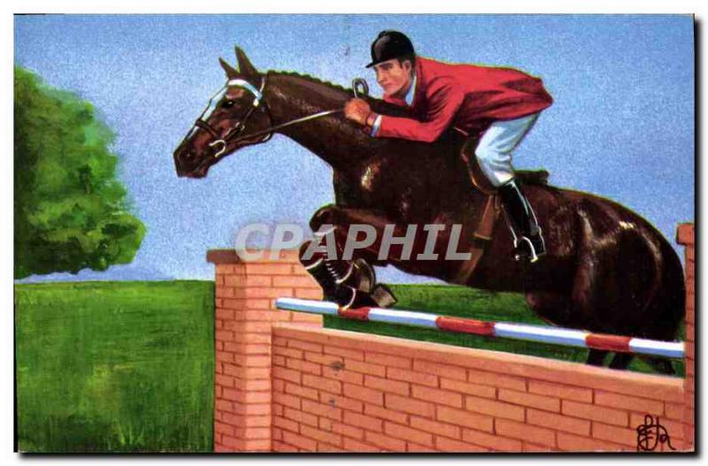 Old Postcard Riding Equestrian Olympics Chewing Gum Welcom Tarzan Johnny