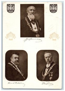 c1910 Wein Vienna Austria Three Famous People Posted Antique Postcard