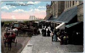 MONTREAL, QUEBEC  Canada   MARCHE BOUSECOURS Market c1910s  Postcard