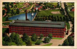 Linen Postcard Mill No. 6 Pacolet Manufacturing Co Gainesville Georgia~139074