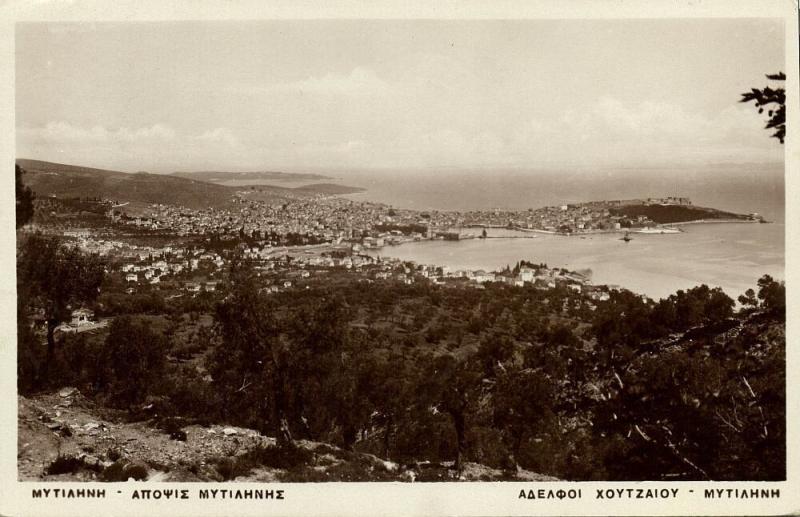 greece, LESBOS MYTILENE METELIN, Panorama (1931) RPPC Postcard